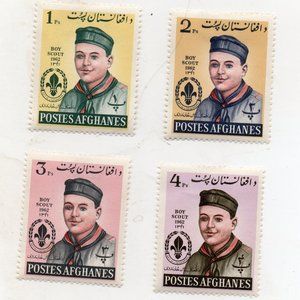Set of Four International Scouting Stamps